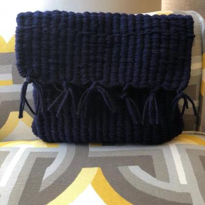 Navy Blue Handmade Clutch Purse / Hand Bag Or..
