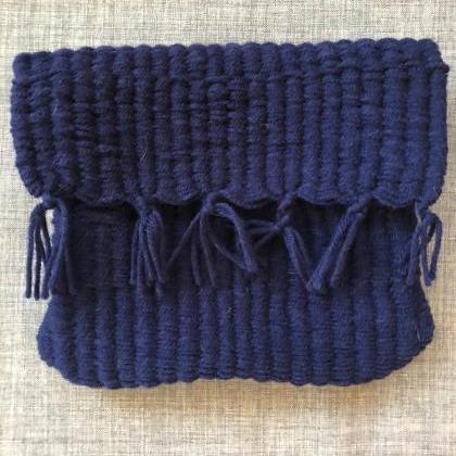 Navy Blue Handmade Clutch Purse / Hand Bag Or..