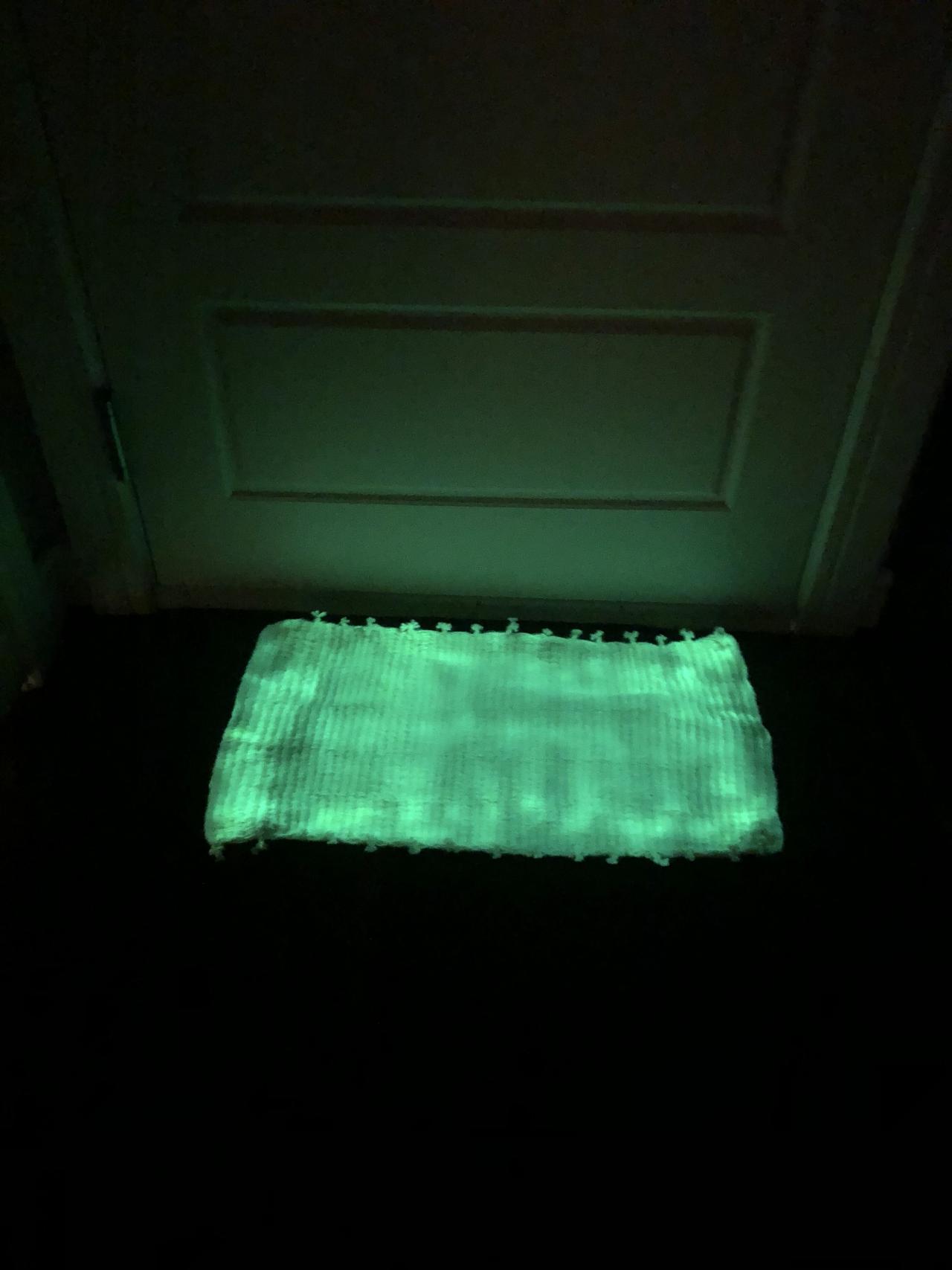Glow In The Dark! Door Kitchen Bath #mat #rug #doomat #handmade